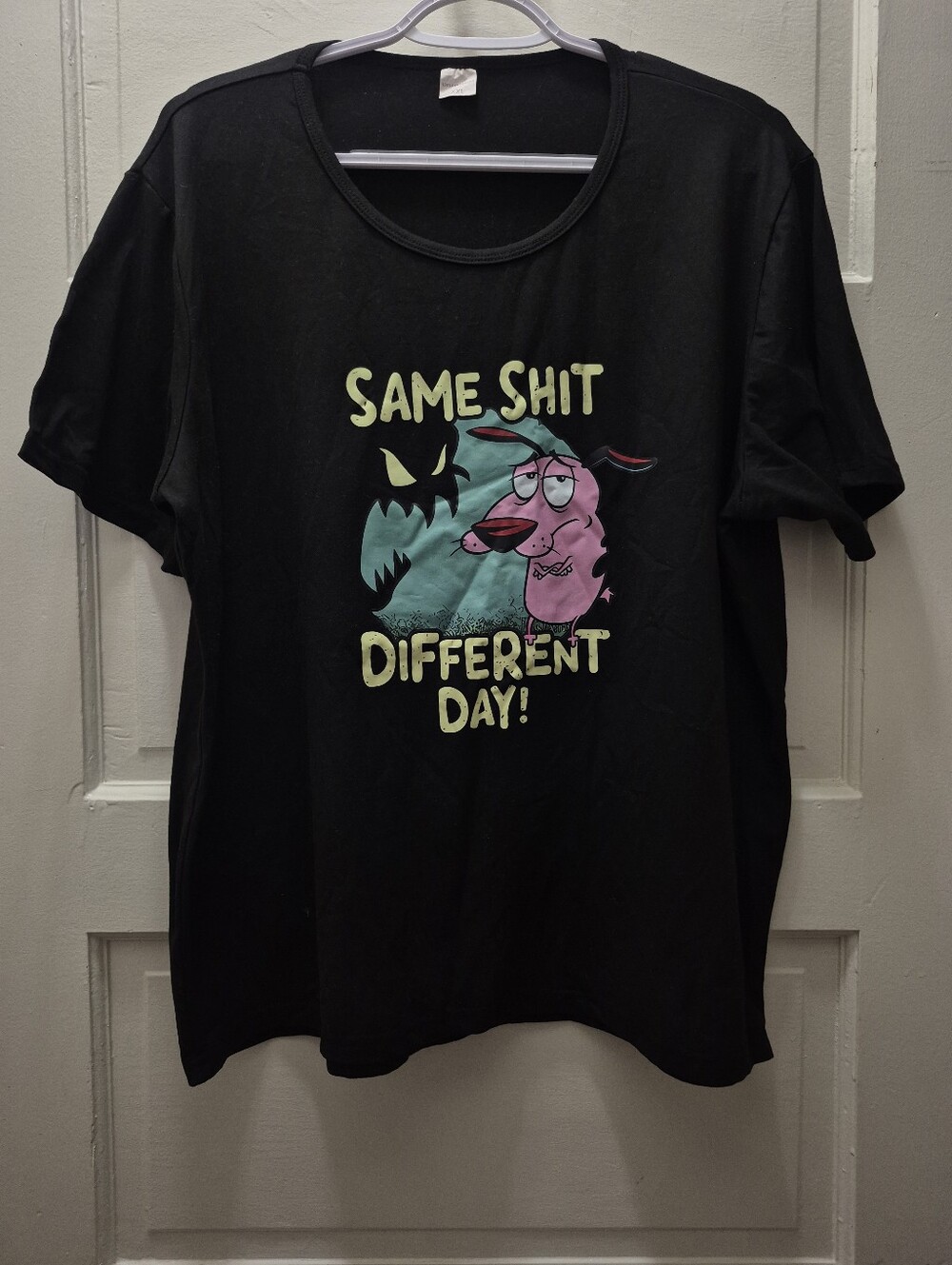 Cartoon Network "Same Shit Different Day" Graphic Adult Tee - Black, XXL (16-18)